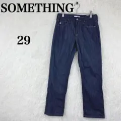 【サムシング】レディース デニム ストレート 29(M相当) ネイビー 日本製