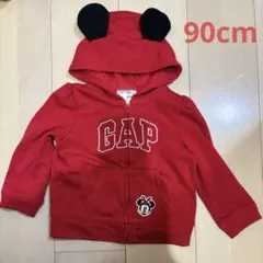 GAP ミニー　耳付きアウター　90cm 赤のサムネイル