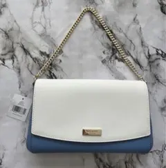 【新品未使用】01  ケイトスペード  ハンドバッグ　バイカラー　ブルー