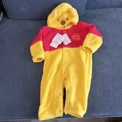 Winnie the Pooh フード付きフリースロンパース