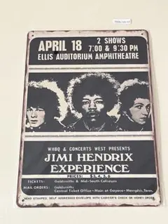JIMI HENDRIX EXPERIENCE ブリキ看板 昭和レトロ