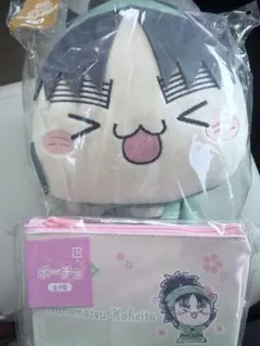 忍たま乱太郎　桜もちぴこの段　七松　BIGぬいぐるみ　もちぴこぬいぐるみ　ポーチ