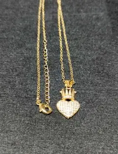 ダイヤモンドcz装飾　ハートペンダントネックレス　即購入OK