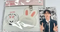 skzoo 缶バッチ&カバーキーリング　リノ　セット　トレカ付き　リービット