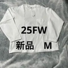 新品　UNIQLO U クルーネックTシャツ　長袖　ホワイト Mサイズ