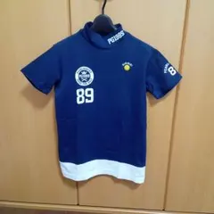 PEARLY GATES ネイビーモックネック半袖シャツ