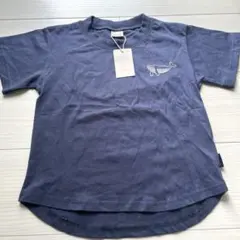 【新品未使用品】petit main ネイビー Tシャツ クジラ　刺繍　100のサムネイル