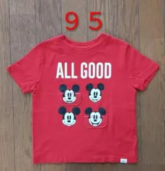 美品　ミッキーマウス　赤　Tシャツ 95cm