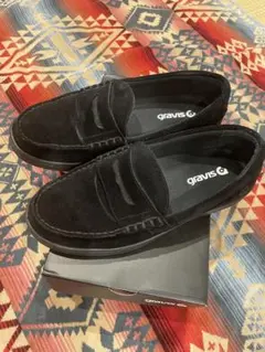 グラビス ブラック ローファー　オジェック　箱付き　美品 グラビス ブラック ローファー オジェック 箱付き 美品 美品