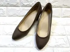 GLOBAL WORKグローバルワーク ブラウンスエード風パンプス　23.5cm