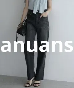 新品同様 anuans デニムパンツ X-SMALL グレー レディースのサムネイル