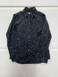 spickandspan シルク混　シャツ　ブラック　星柄のサムネイル