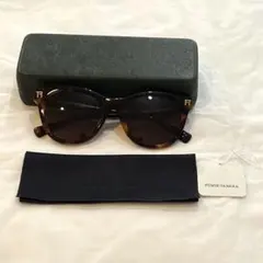 FUMIE TANAKA ブラウン サングラス ケース付き