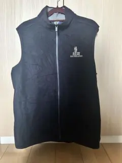 古着 【Lands’ End 】フリースベスト ネイビー Mサイズ ジップアップ