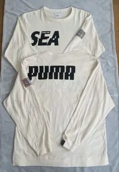 【美品】PUMA×WIND AND SEA LS TEE White L✖️2枚のサムネイル