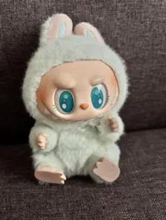 ラブブ 本物 キャラクター キーホルダー ミントグリーン