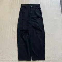 vintage y2k バギーデニム　バギーパンツ　ブラックバギーパンツ　生地◎のサムネイル