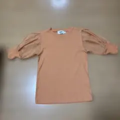 AZUL 半袖オレンジセーター　S size