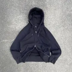 00s old uniqlo double zip hoodie y2k 短丈