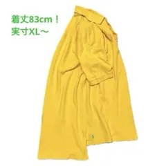 希少 90s ラルフローレン ビッグシャツ 裾ポニー ポケ付 黄 実寸XL相当