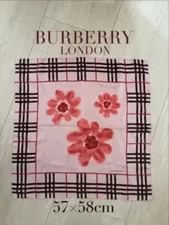 BURBERRY シルクスカーフ57×58cm