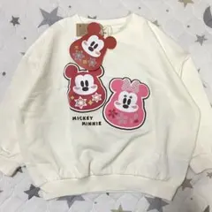 100 キッズ ミッキーマウス お正月 トレーナー