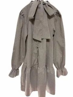 OLIVE des OLIVE チェック柄チュニックワンピース