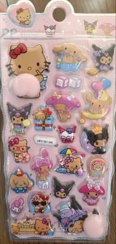 サンリオ　お尻シール　3D 立体ステッカー　ぷにぷにシール　クロミ　キティ