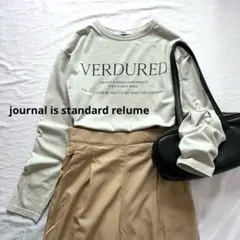 ジャーナルスタンダード レリューム　ロゴロングスリーブT ロンT トップス　綿