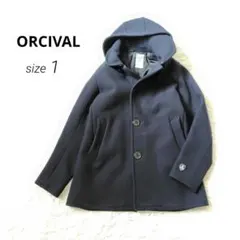 良品★OCIVAL メルトンウールコート ピーコート 濃紺 ネイビー サイズ１