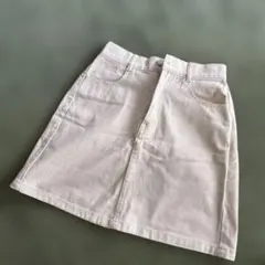 イング　クリーム色デニムミニスカート