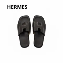 美品】エルメス イズミール サンダル ブラック 41 HERMES - メルカリ
