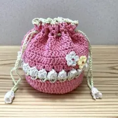 巾着ポーチ　　チューリップ