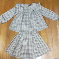 EAST BOY チェック柄 トップス・スカートセット 140cm