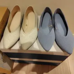 【未使用】GU　ウォッシャブルニットフラットシューズ　2足