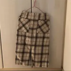 ベージュ系　チェック柄　タイト　ロング　スカート　スリット　INGNE 美品