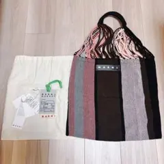 MARNI マルニ ハンモックバッグ トートバッグ ブラウンピンクのサムネイル