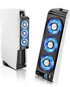 PS5 冷却ファン 2段階風速調整 LED付き 旧型 ディスク版/デジタル版