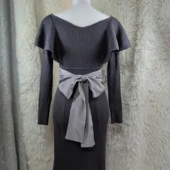 M 美品✨⭐︎マーキュリーデュオ 2WAYラッフルマーメイドニットワンピース