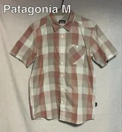 Patagonia オーガニックコットンチェック柄 半袖シャツ M