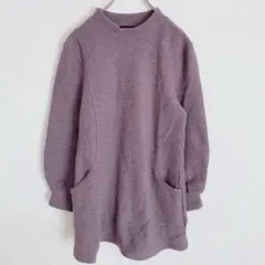 GLISSE 【S】グリッセ パープル カットソー ワンピース チュニック 上品