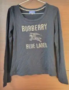 BURBERRY BLUE LABEL 長袖Tシャツ 38 ブラック