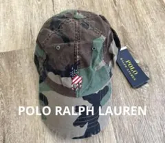 POLO ラルフローレン　キャップ　迷彩　アメリカ国旗　米国購入　新品