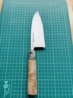 最高級 変わり包丁土佐鍛冶特注 先端までカーブ鋼入り 165ミリ 佐治武士作 銀嶺 VG10十字鎚目 ダマスカス鋼 切付剣型包丁 文化