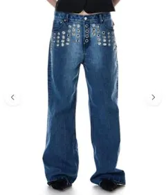 BEEDEN METAL EYELET SEMI LOOSE DENIM S