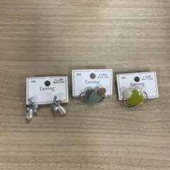 パールとビーズのイヤリングセット