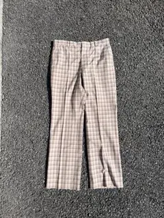 60-70s チェック スラックス