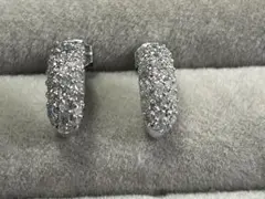 WG ダイヤモンド パヴェ フープピアス 両耳用のサムネイル