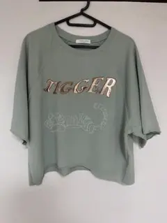 TIGGER プーさん グリーンパークス コラボ ショート丈 トップス