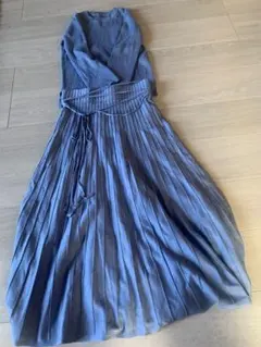 Mila Owen ブルー プリーツスカートセットアップ